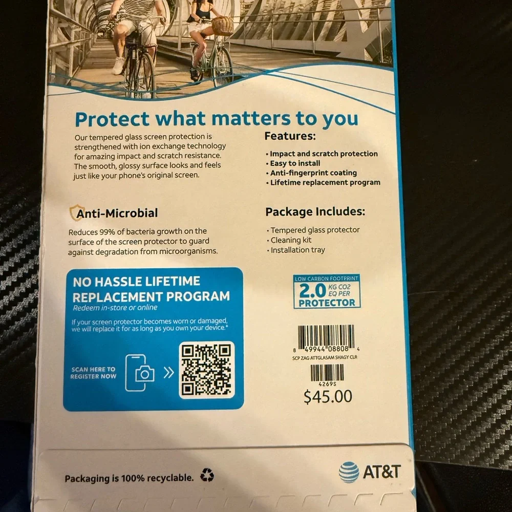 Tempered Glass Screen Protector - White